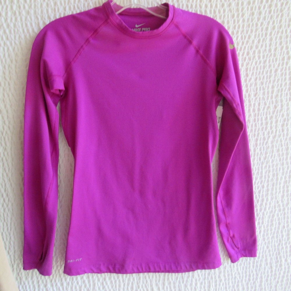 Nike Pro Combat Womens Top XS Vibrant Purple Compression New